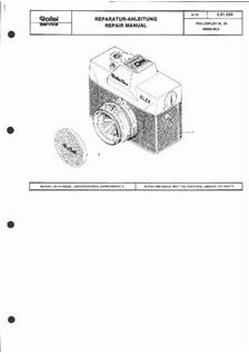 Rollei SL 26 manual. Camera Instructions.